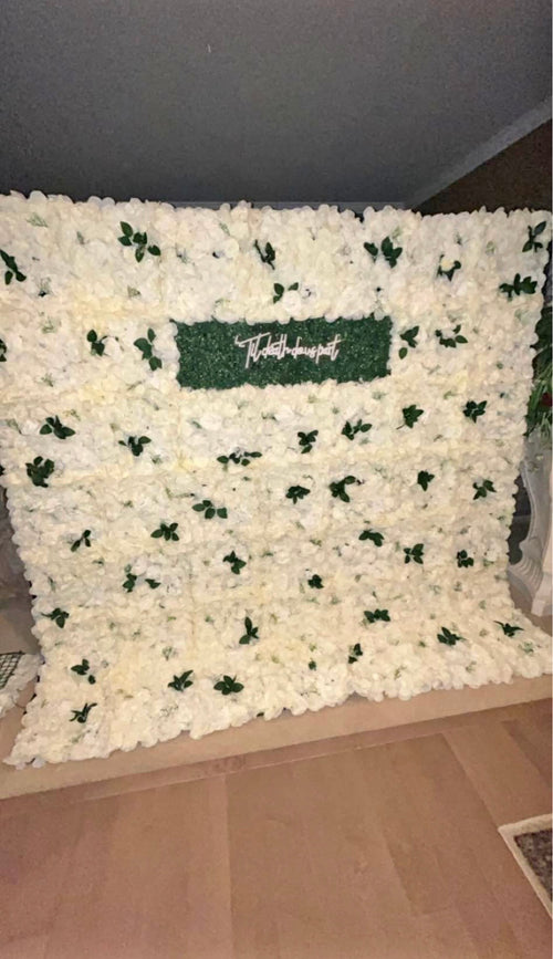 Luxury White Floral Backdrop